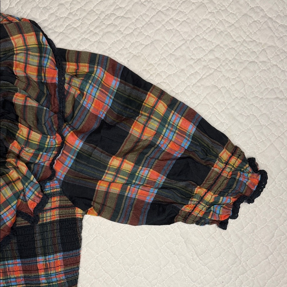 Ivy City Co Multicolor Plaid Long Sleeve Dress - Picture 5 of 6